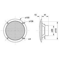 Flush mount speaker Visaton FR 13 WP 1 pc(s)