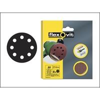 flexovit hook loop sanding discs 115 mm medium 80g 6