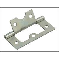 flush hinge zinc plated 60mm pack of 2