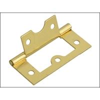 Flush Hinge Brass Finish 60mm Pack of 2