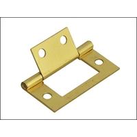 Flush Hinge Brass Finish 50mm Pack of 2