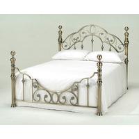 Florence Antique Brass Bed Frame, Double