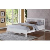 Flintshire Pentre Hardwood White Finish Bed Frame, Double