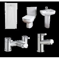 Flexi Bathroom Suite with Square Single-Ended Bath