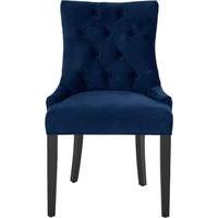 Flynn Scoop Back Chair, Royal Blue Velvet