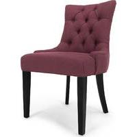 Flynn Scoop Back Dining Chair, Merlot Red and Black