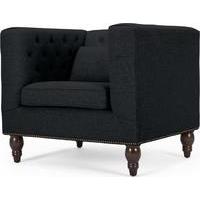 Flynn Square Armchair, Midnight Black