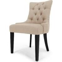 flynn scoop back dining chair biscuit beige and black