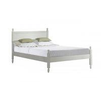 florence whitewash long bed frame double