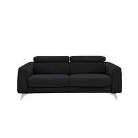 Flavio 3 Seater Leather Sofa