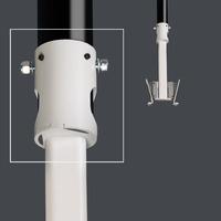 Flexson FLXP1CMPA1011 50mm Pole Adapt. for Ceiling Mounts Single in White