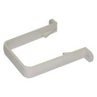 Floplast Square Gutter Downpipe Clip (Dia)65mm White Pack of 1