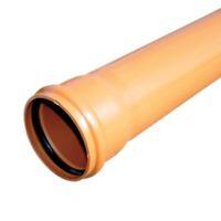 Floplast Underground Drainage Socketed Pipe (Dia)110mm Terracotta