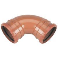 Floplast Underground Drainage Socket Bend (Dia)110mm Terracotta