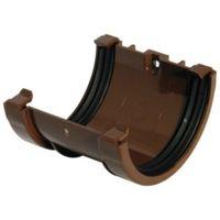 Floplast Miniflo Gutter Union Bracket (Dia)76 mm Brown