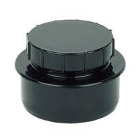 Floplast Ring Seal Soil Access Cap (Dia)110mm Black