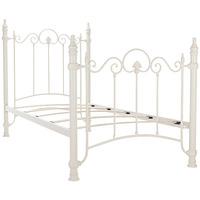 florence white bed frame single