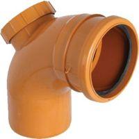 floplast underground drainage access bend dia110mm terracotta