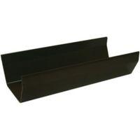 floplast square gutter dia114mm w114mm l2m brown