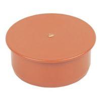 Floplast Underground Drainage Socket Plug (Dia)110mm Terracotta