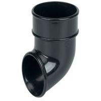 Floplast Square Gutter Downpipe Shoe (Dia)65mm (W)68mm (L)79mm Black