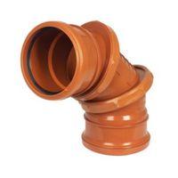 floplast underground drainage adjustable bend dia110mm terracotta