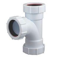 Floplast Compression Universal Waste Equal Tee (Dia)40mm White