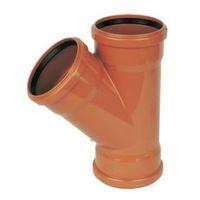 floplast underground drainage equal junction dia110mm terracotta