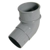 Floplast Miniflo 112.5 ° Gutter Downpipe Offset Bend (Dia)50mm Grey