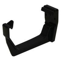 Floplast Square Gutter Fascia Bracket (Dia)114mm Black Pack of 1