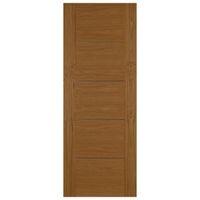 Flush 5 Panel Oak Veneer Internal Unglazed Door (H)1981mm (W)838mm