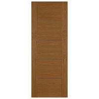 Flush 5 Panel Oak Veneer Internal Unglazed Door (H)1981mm (W)762mm