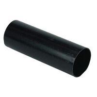 Floplast Round Gutter Downpipe (Dia)68mm (W)68mm (L)2.5m Black Pack of 6