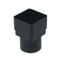 Floplast Square/Round Downpipe Adaptor (Dia)68mm Black