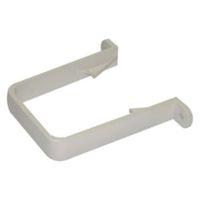 Floplast Square Gutter Downpipe Clip (Dia)114mm White Pack of 10