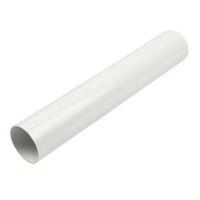 Floplast Round Gutter Downpipe (Dia)68mm (W)68mm (L)2.5m White Pack of 6