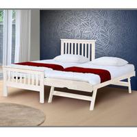 Flintshire Pentre White 3FT Single Wooden Guest Bed