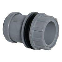Floplast Push Fit Waste Tank Connector (Dia)40mm Grey