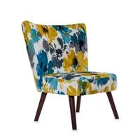 florence teal fabric accent chair