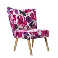 Florence Fuchsia Fabric Accent Chair