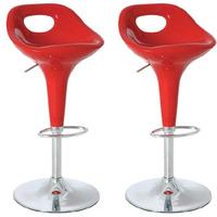 florida bar stools in red in a pair