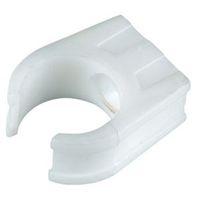 Floplast White Waste Pipe Clip (Dia)21.5mm Pack of 4