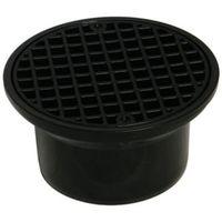 Floplast Underground Drainage Round Hopper & Grid (Dia)215mm Black