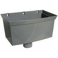 floplast square gutter hopper head w31 mm grey