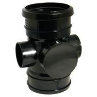 Floplast Ring Seal Soil Access Pipe (Dia)110mm Black