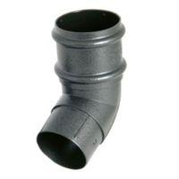 Floplast Round 112.5 ° Gutter Downpipe Offset Bend (Dia)68mm Cast Iron Effect