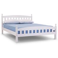 florence wooden bed frame white double