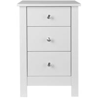 Florence White Bedside Cabinet - 3 Drawer