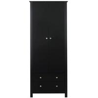 florence black wardrobe 2 door 2 drawer