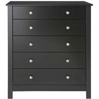 Florence Black Chest of Drawers - 4+2 Drawer